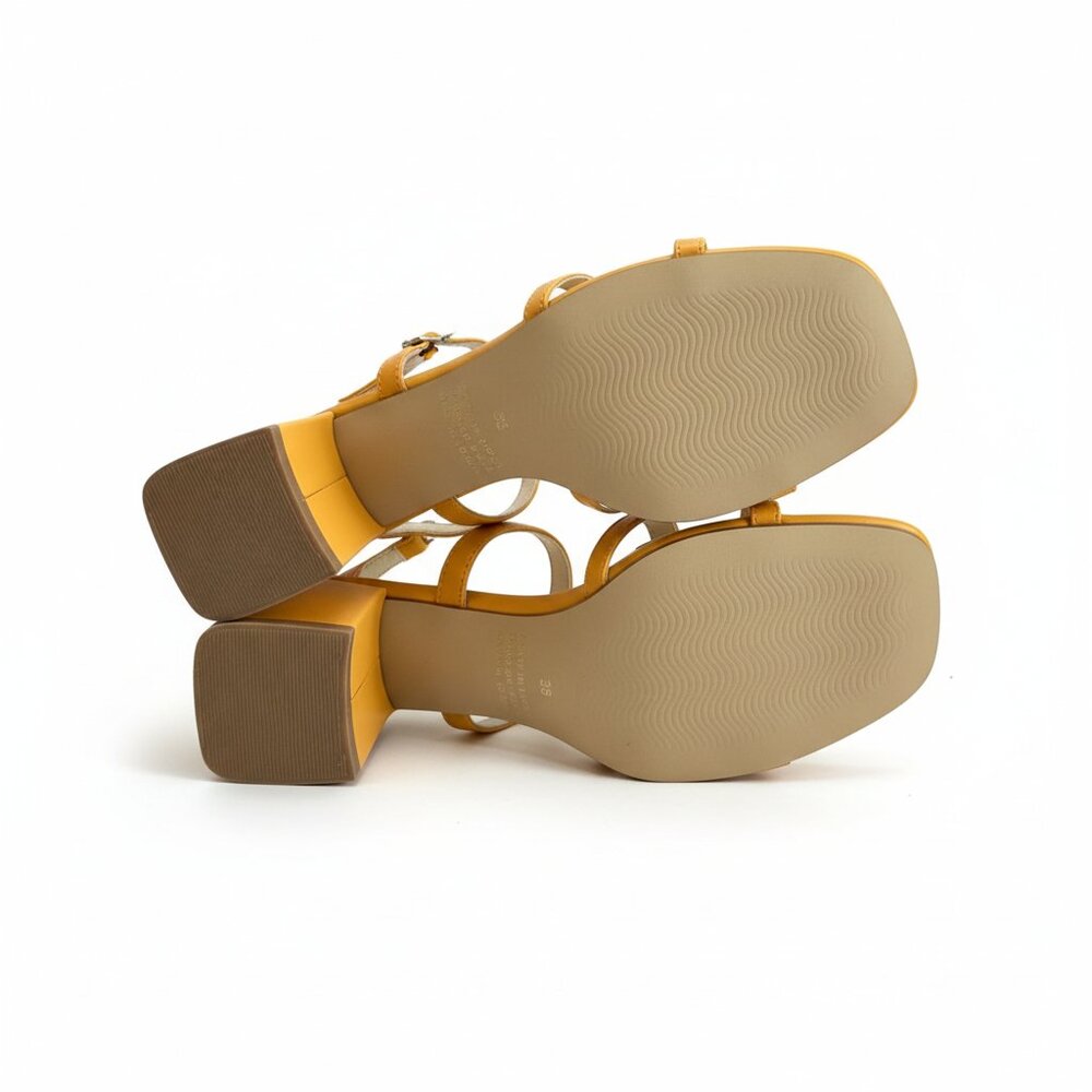 Intentionally Blank “Naples” Strappy Block Heel Sandals – Size 38 – Mandarin - Picture 3 of 3